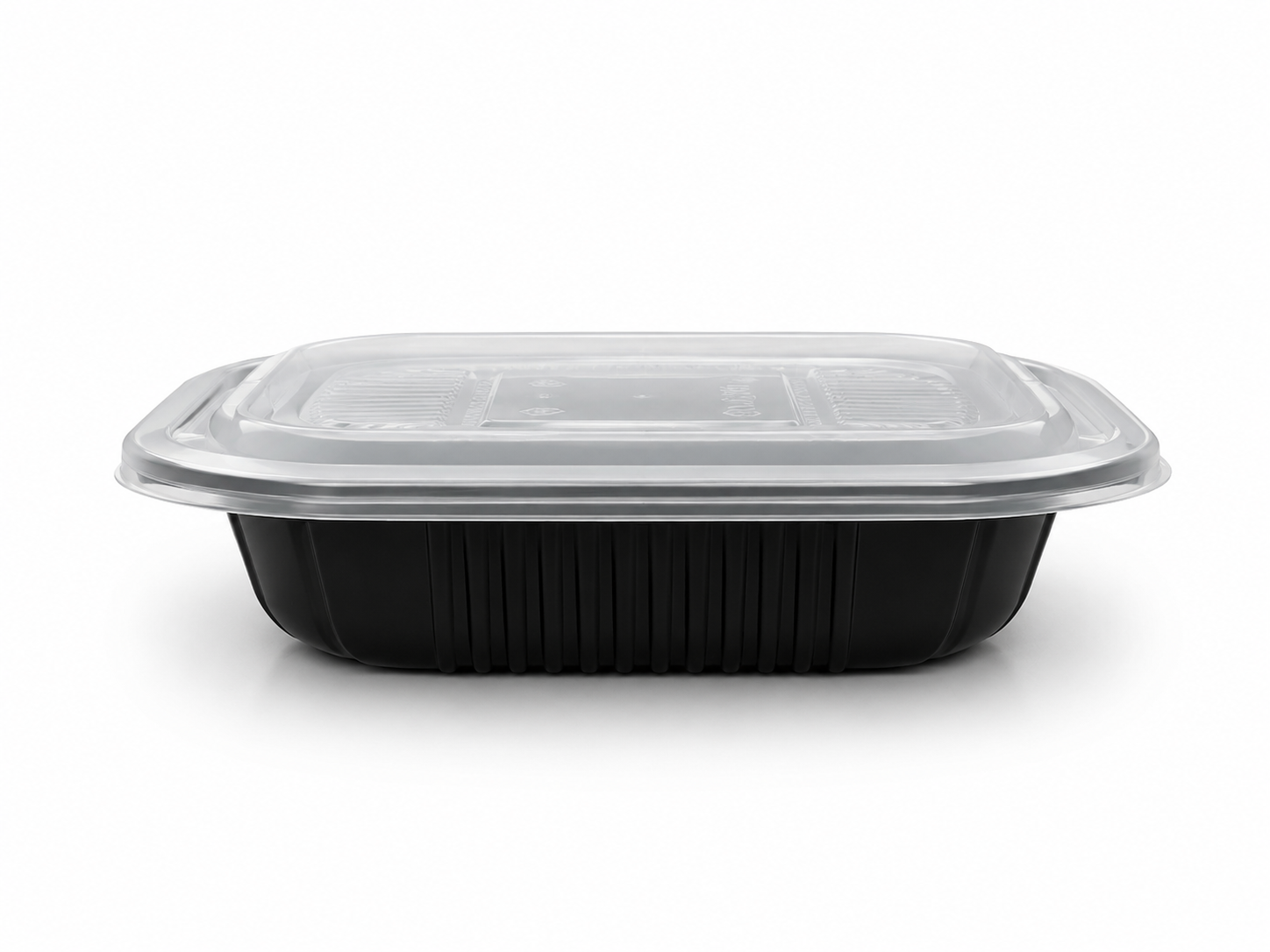 PIATTO QUADRATO NERO CM18X18X3,8H CON COPERCCHIO PER IL TAKE AWAY 50PZ + 50pz