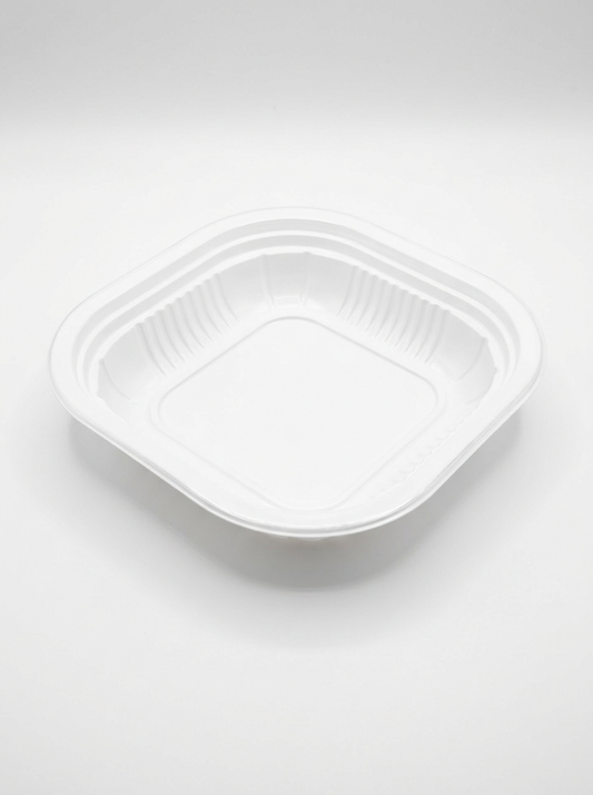 SEALABLE SQUARE PLATE IN WHITE PP 180X180 MM H 28 G 11