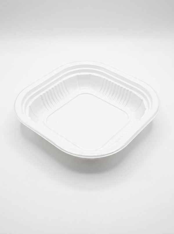 SEALABLE SQUARE PLATE IN WHITE PP 180X180 MM H 28 G 11