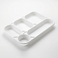 VASSOIO MONOUSO 5 SCOMPARTI IN PS BIANCO MM238X354 H30 G 34