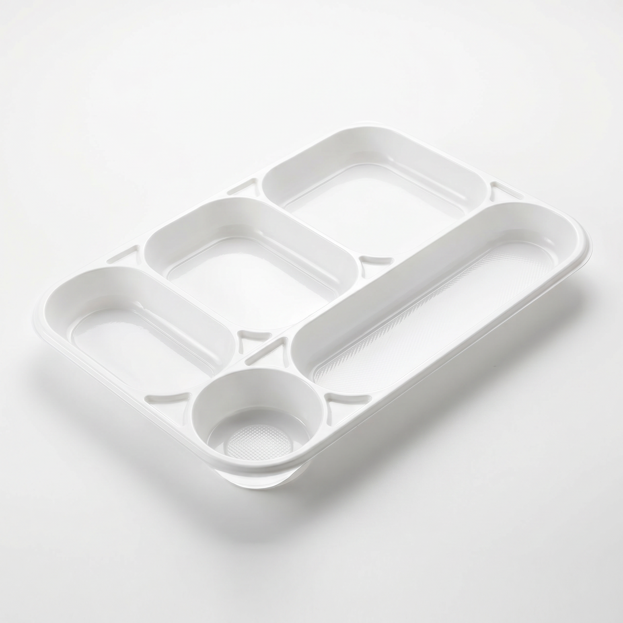 VASSOIO MONOUSO 5 SCOMPARTI IN PS BIANCO MM238X354 H30 G 34