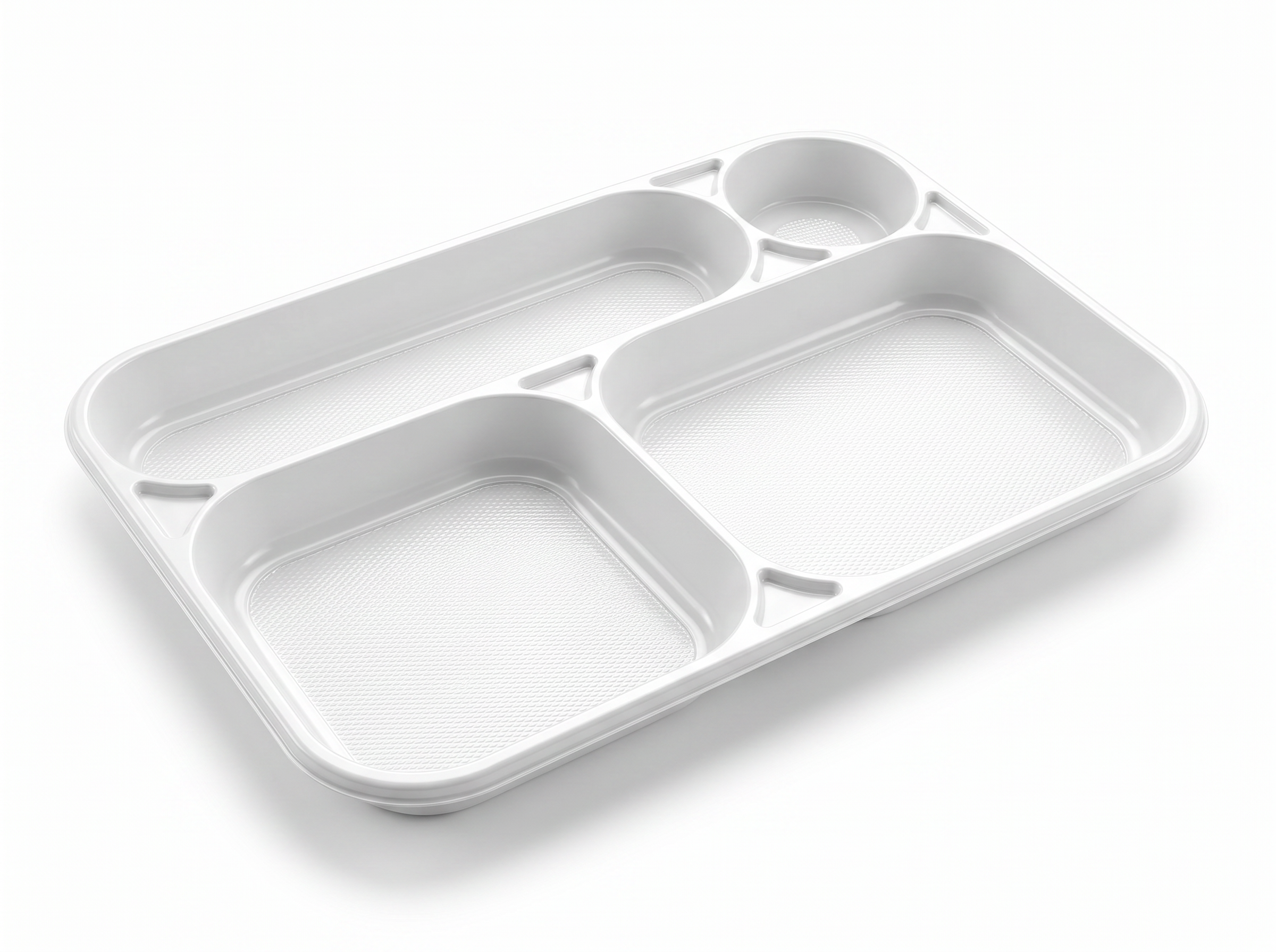 VASSOIO MONOUSO 4 SCOMPARTI IN PS BIANCO MM238X354 H30 G 34