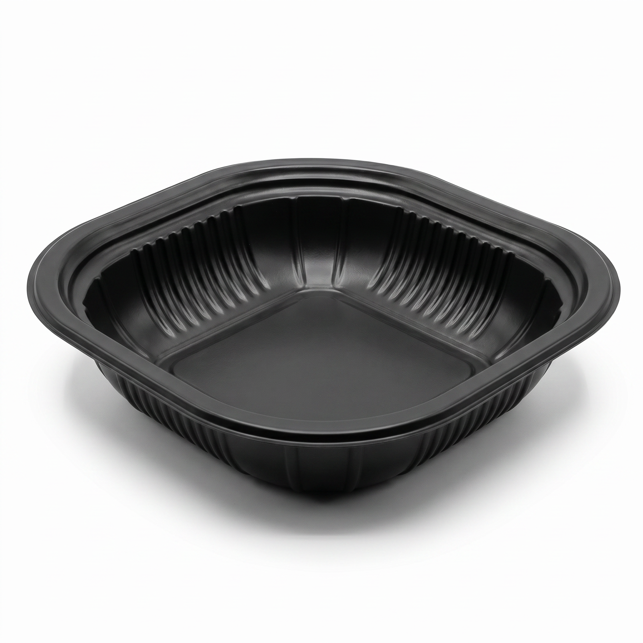 PIATTO QUADRATO TERMOSALDABILE IN PP NERO MM 180X180 H 38 G 11