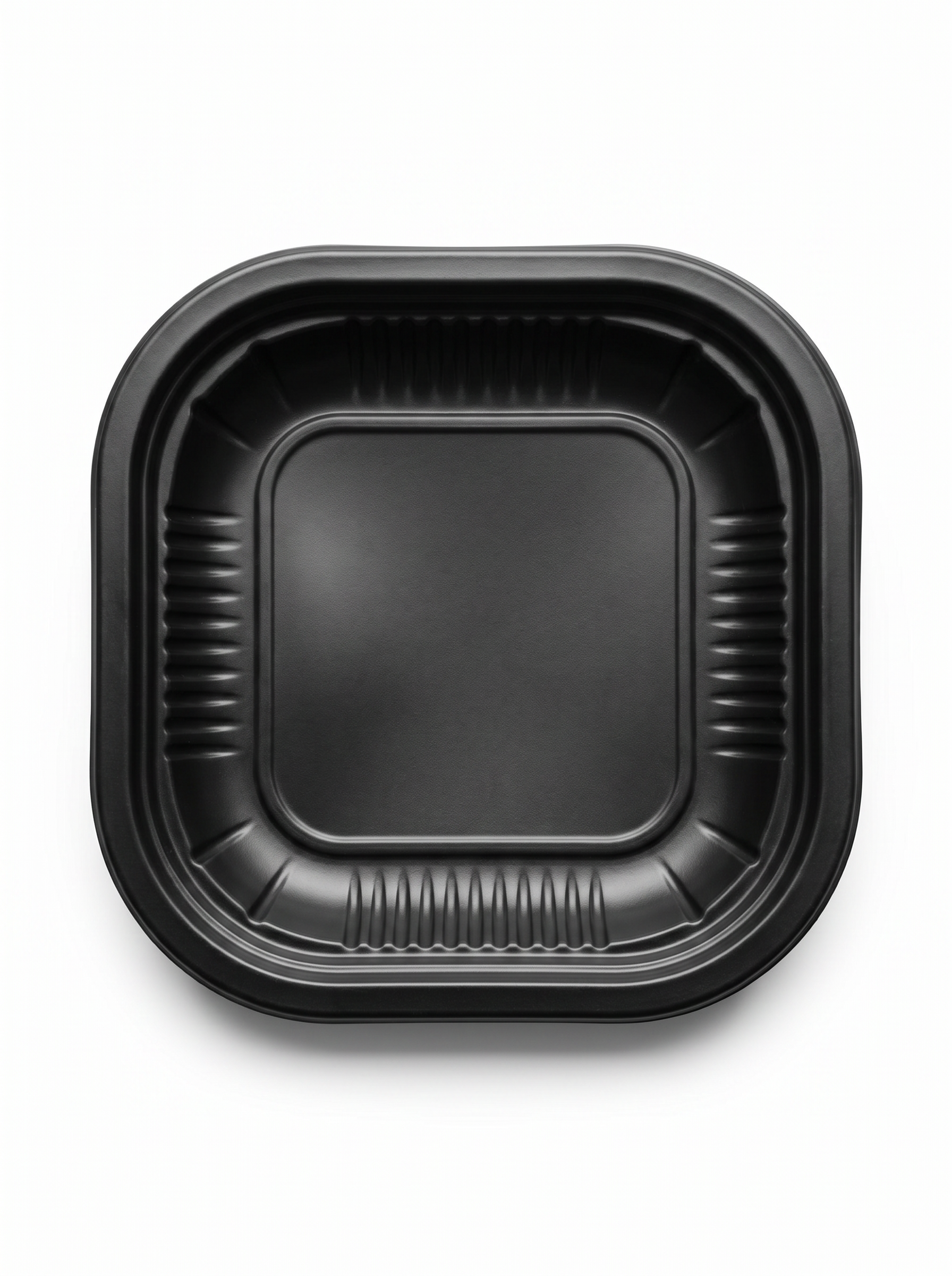 PIATTO QUADRATO TERMOSALDABILE IN PP NERO MM 180X180 H 38 G 11